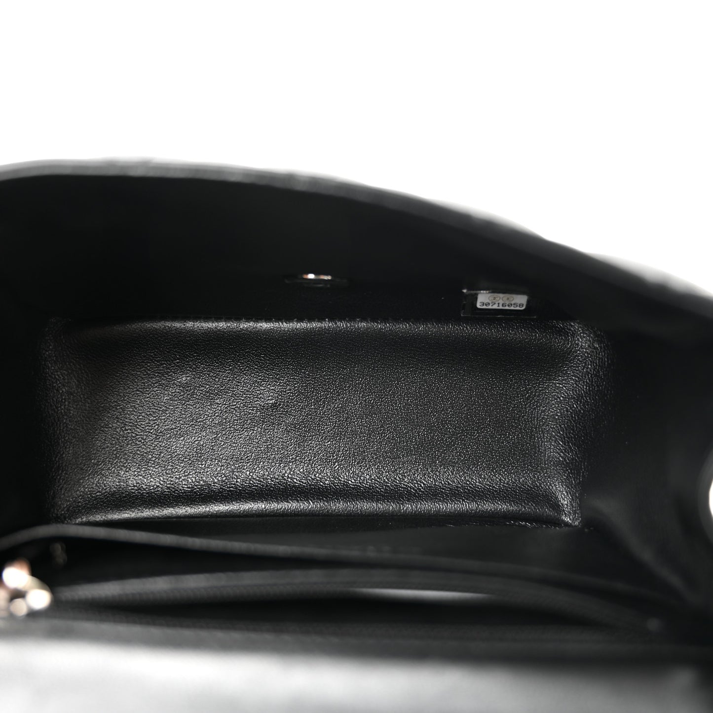 Lambskin Quilted Mini Square Flap Black