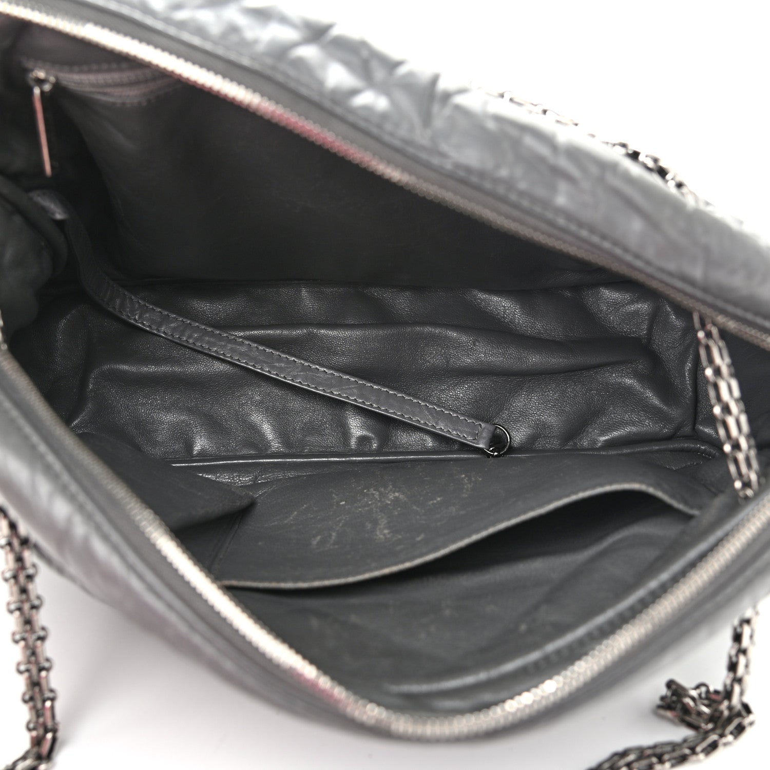Chanel Aged Calfskin Quilted Large Reissue Camera Case Grey 5 of 11