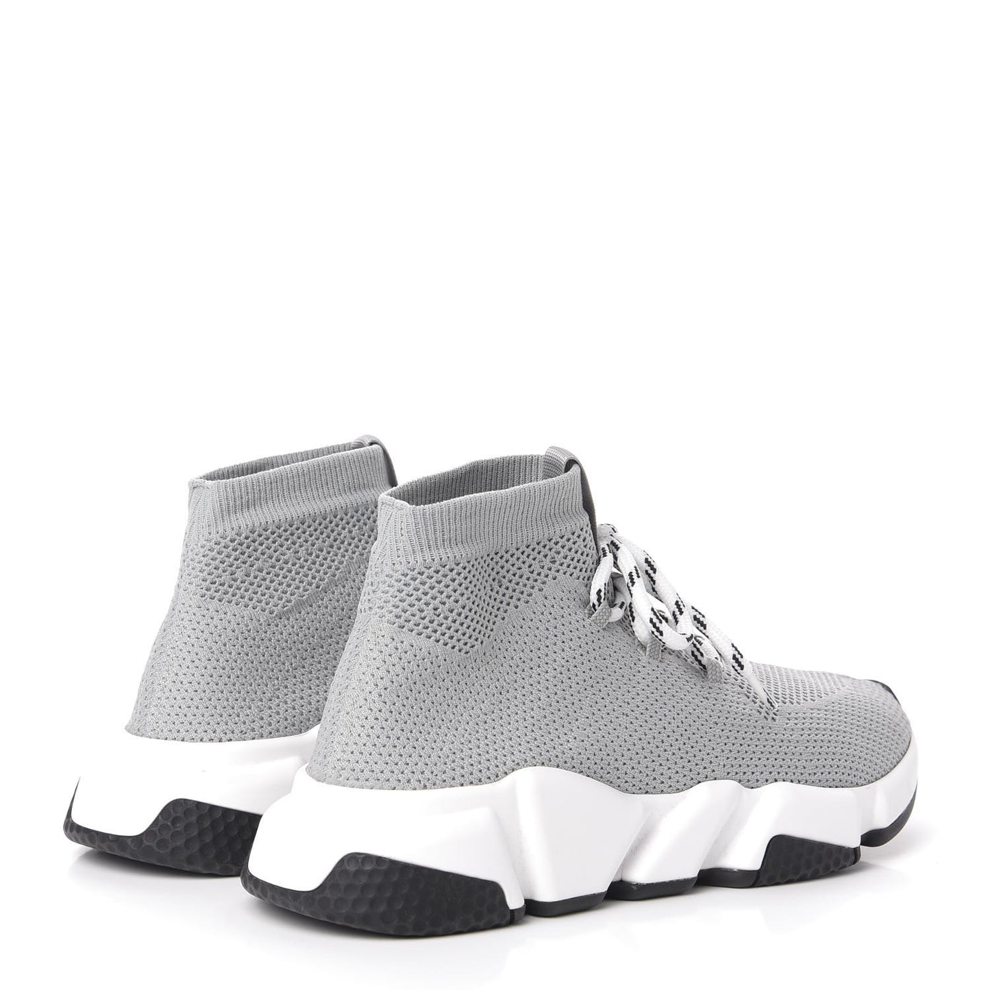 Knit Womens Speed Lace Up Sneakers 38 Gris