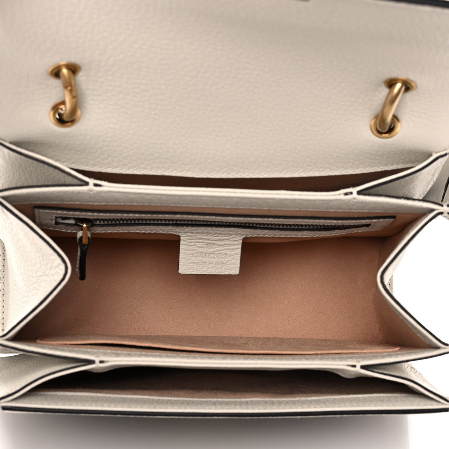 GG Supreme Monogram Small Queen Margaret Top Handle Bag White