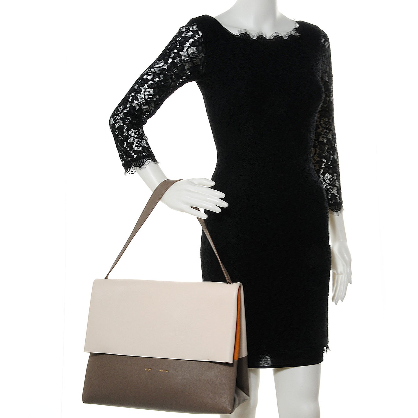 Calfskin All Soft Shoulder Bag Cream