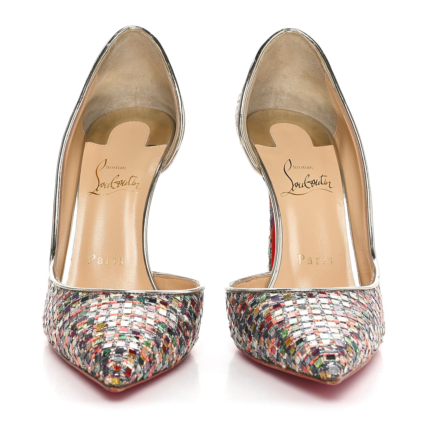 Tresse Vitraux Specchio Iriza 100 Pumps 38.5 Multicolor Silver