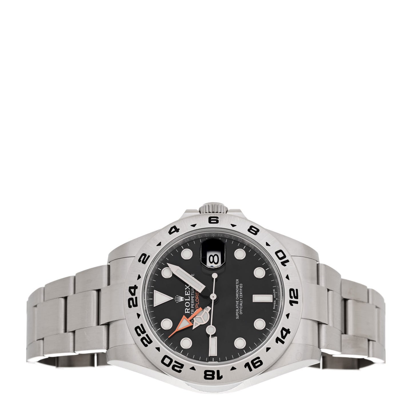 Stainless Steel 42mm Oyster Perpetual Date Explorer II Watch Black 216570
