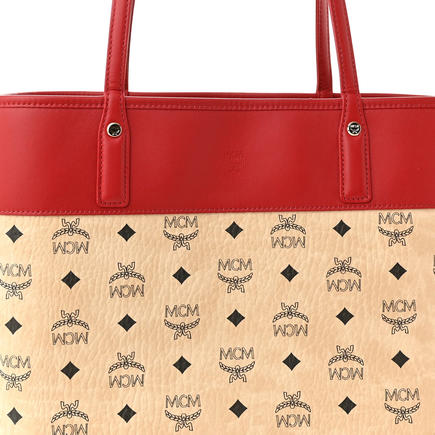 Visetos Shopper Tote Beige Red