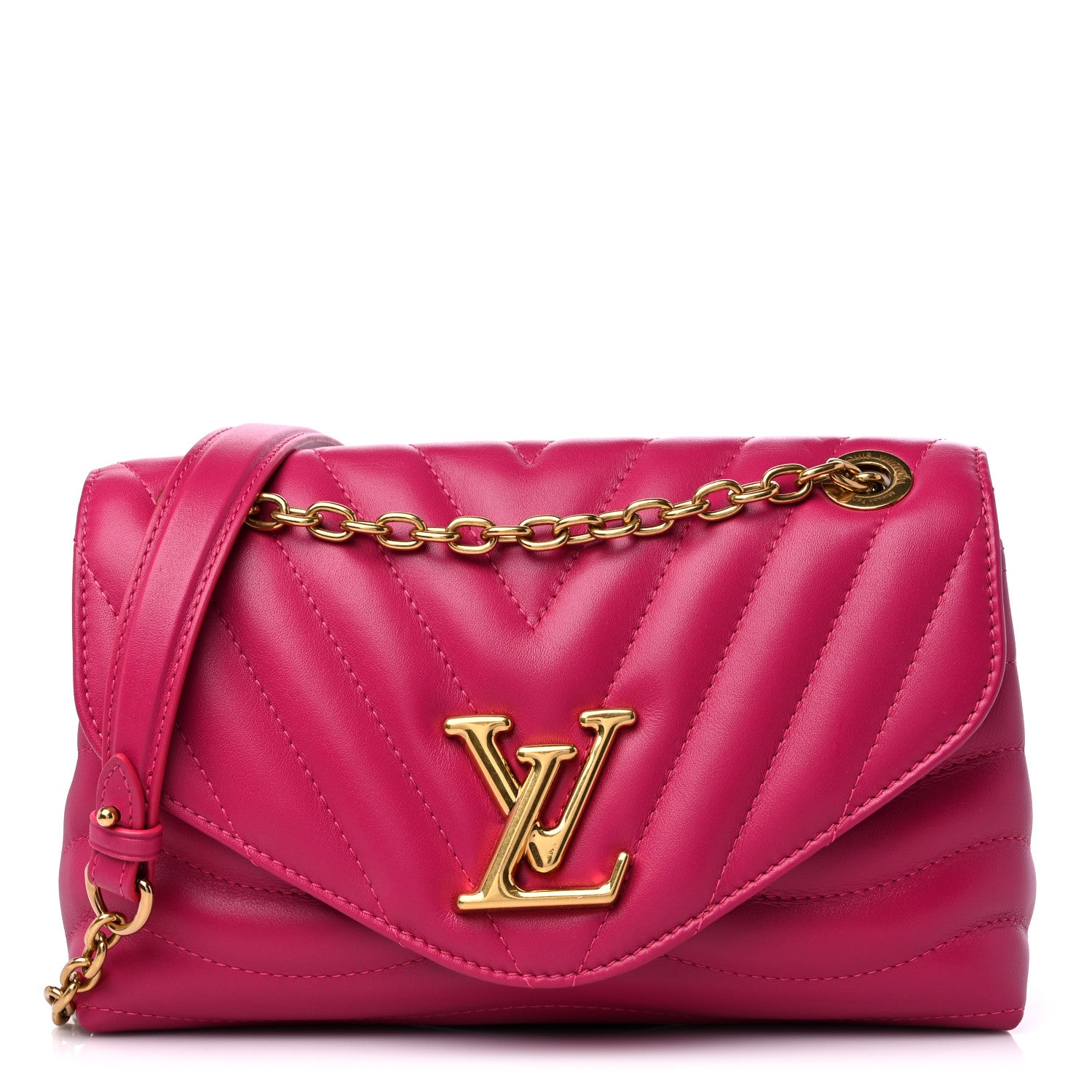 Louis Vuitton Calfskin LV New Wave Chain Bag Rose Freesia 1 of 9