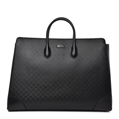 Gucci Calfskin Bright Diamante Large Top Handle Bag Black 1 of 10