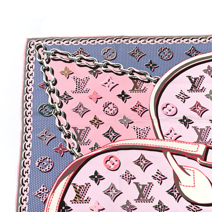 Louis Vuitton Silk Pop Monogram Scarf Rose Pop 2 of 4