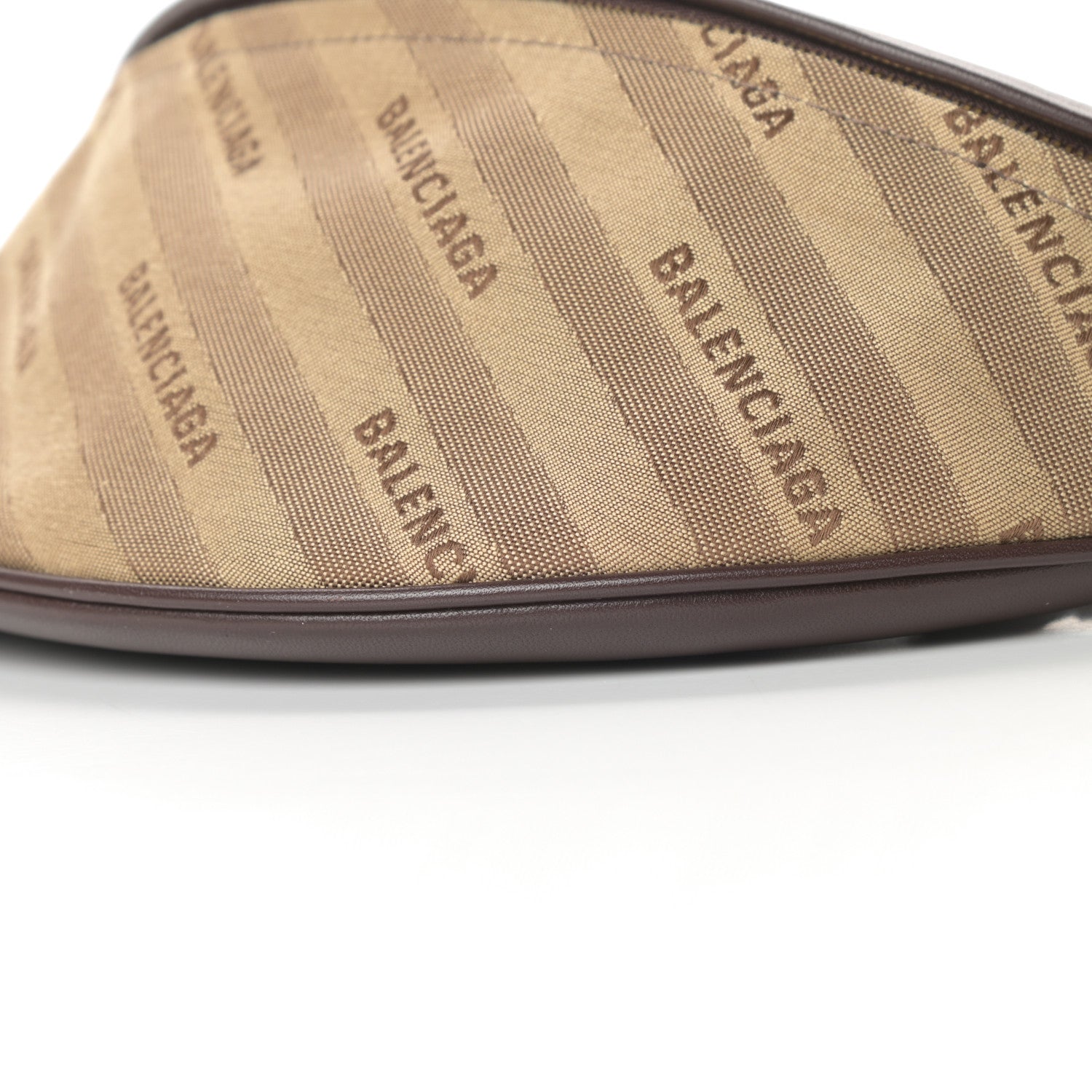Balenciaga Canvas Jacquard Diagonal Allover Logo XS Souvenir Belt Bag Beige 10 of 11