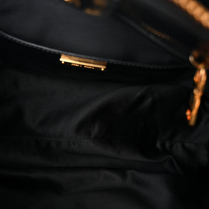 Miu Miu Vitello Shine Top Handle Satchel Black 4 of 8
