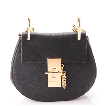 Chloe Grained Lambskin Nano Drew Shoulder Bag Black 1 of 7