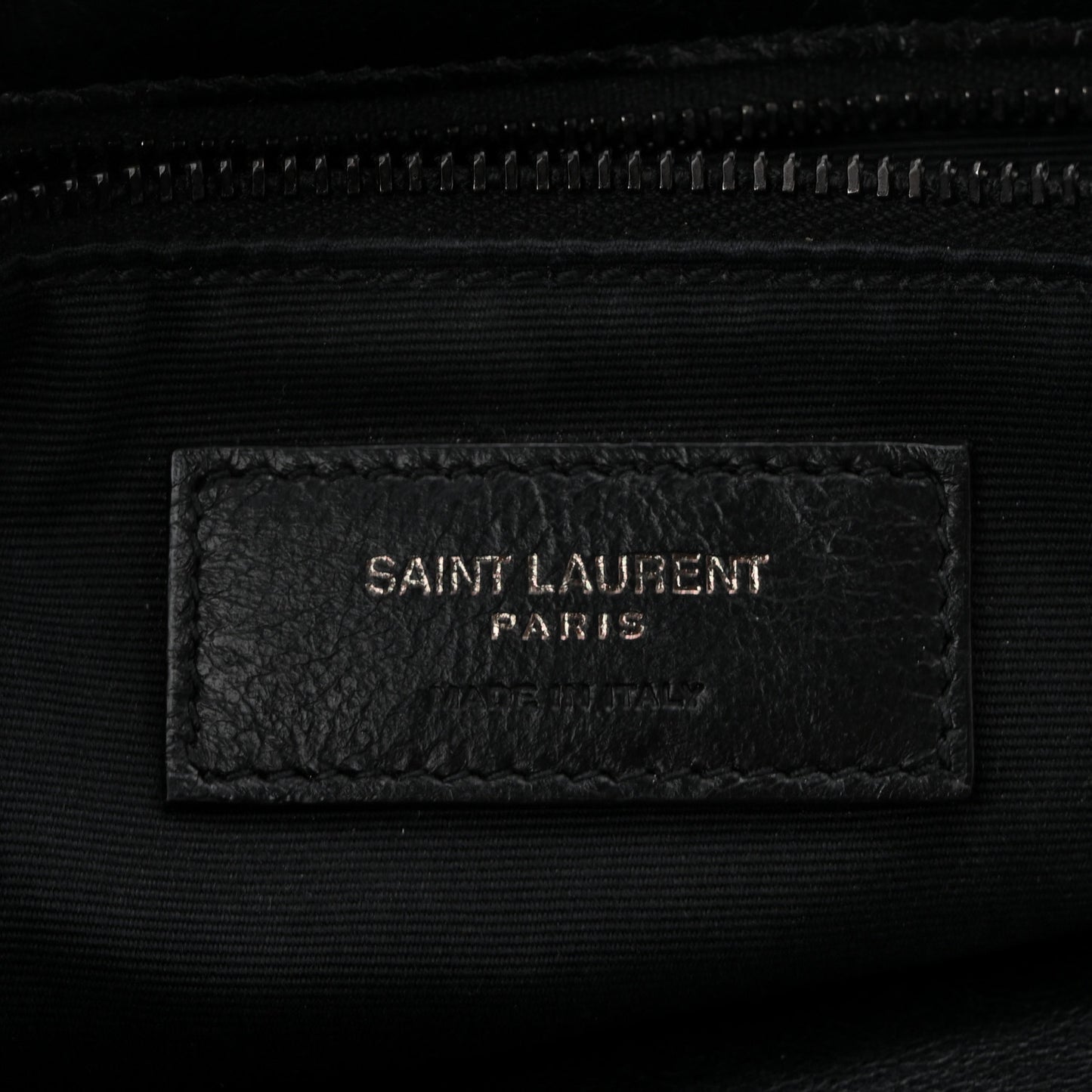 Crinkled Calfskin Matelasse Monogram Medium Niki Chain Satchel Black