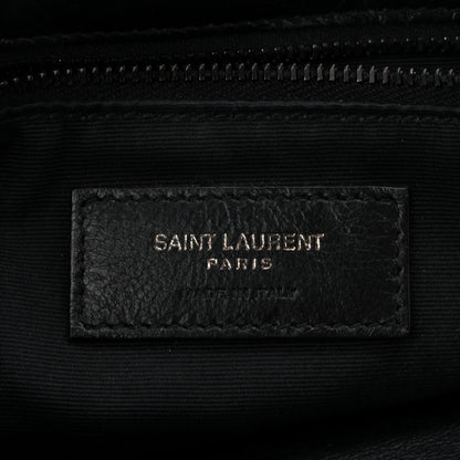Saint Laurent Crinkled Calfskin Matelasse Monogram Medium Niki Chain Satchel Black 6 of 11