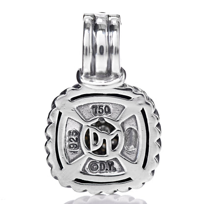 David Yurman Sterling Silver 18K Yellow Gold Diamond Albion Enhancer Pendant 4 of 4