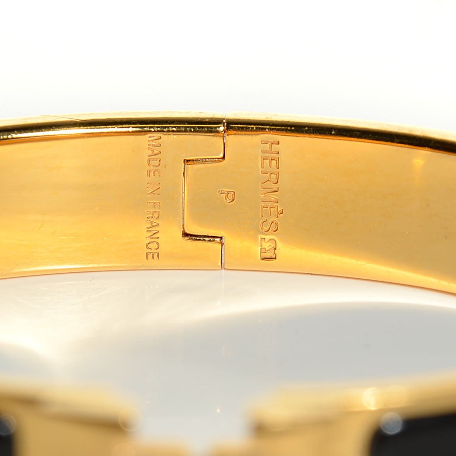 Hermes Enamel Narrow Clic Clac H Bracelet GM Black 3 of 6