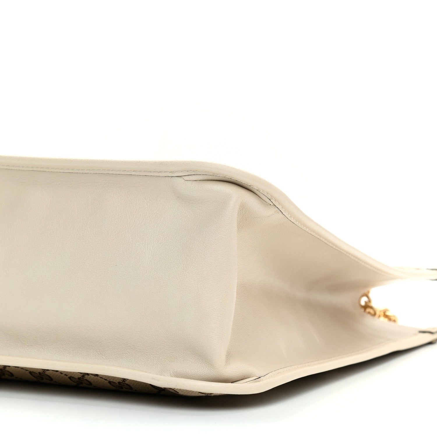 Gucci Monogram Calfskin Large Horsebit 1955 Tote Bag Beige Mystic White 9 of 11