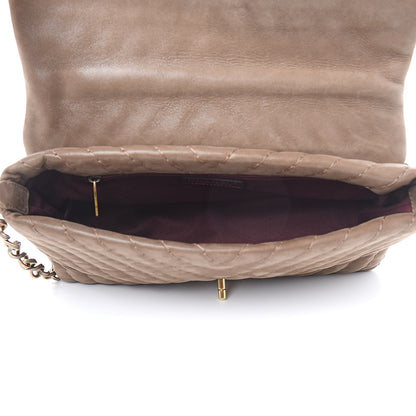 Chanel Calfskin Surpique Chevron Jumbo Flap Brown 5 of 16