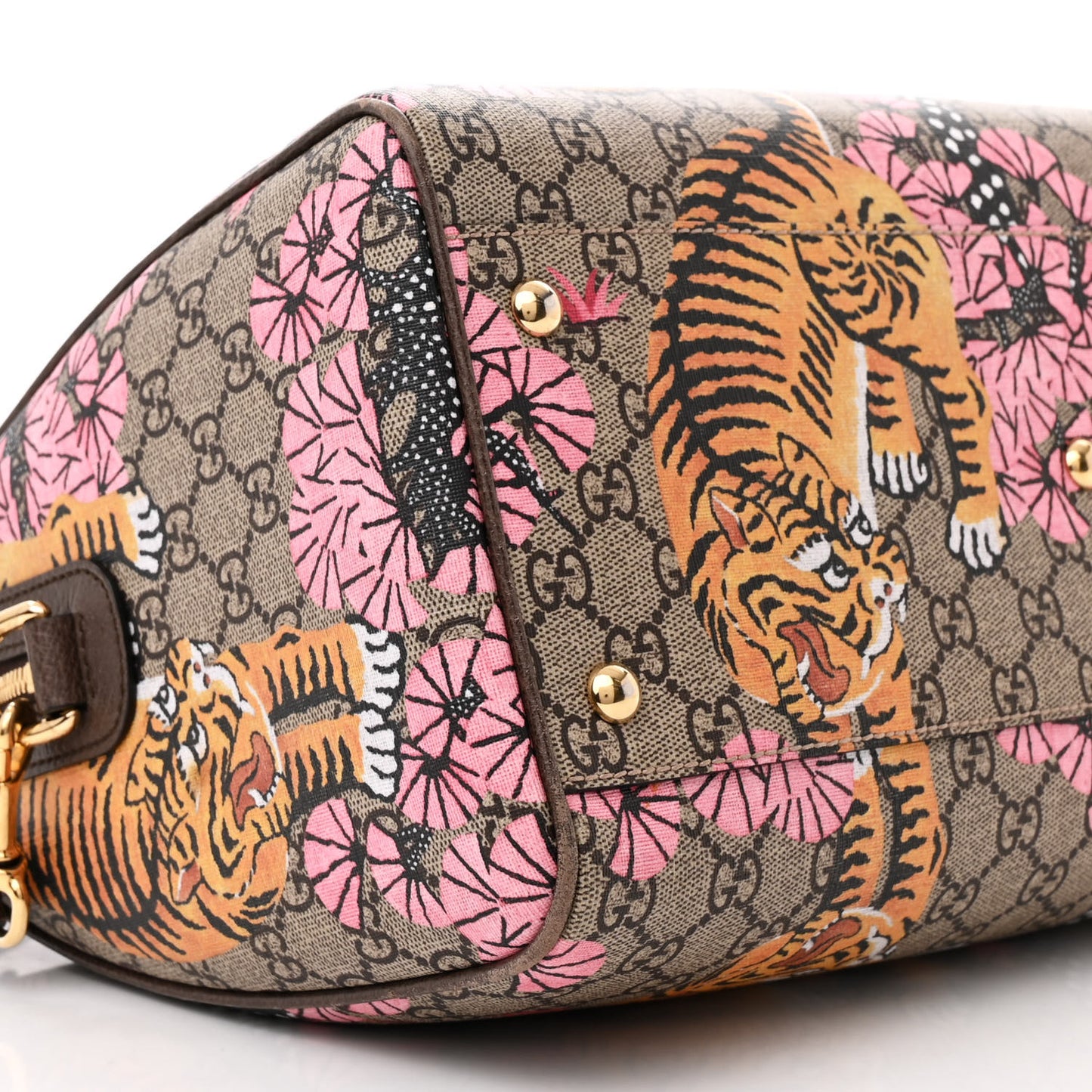 GG Supreme Monogram Bengal Medium Boston Beige PInk