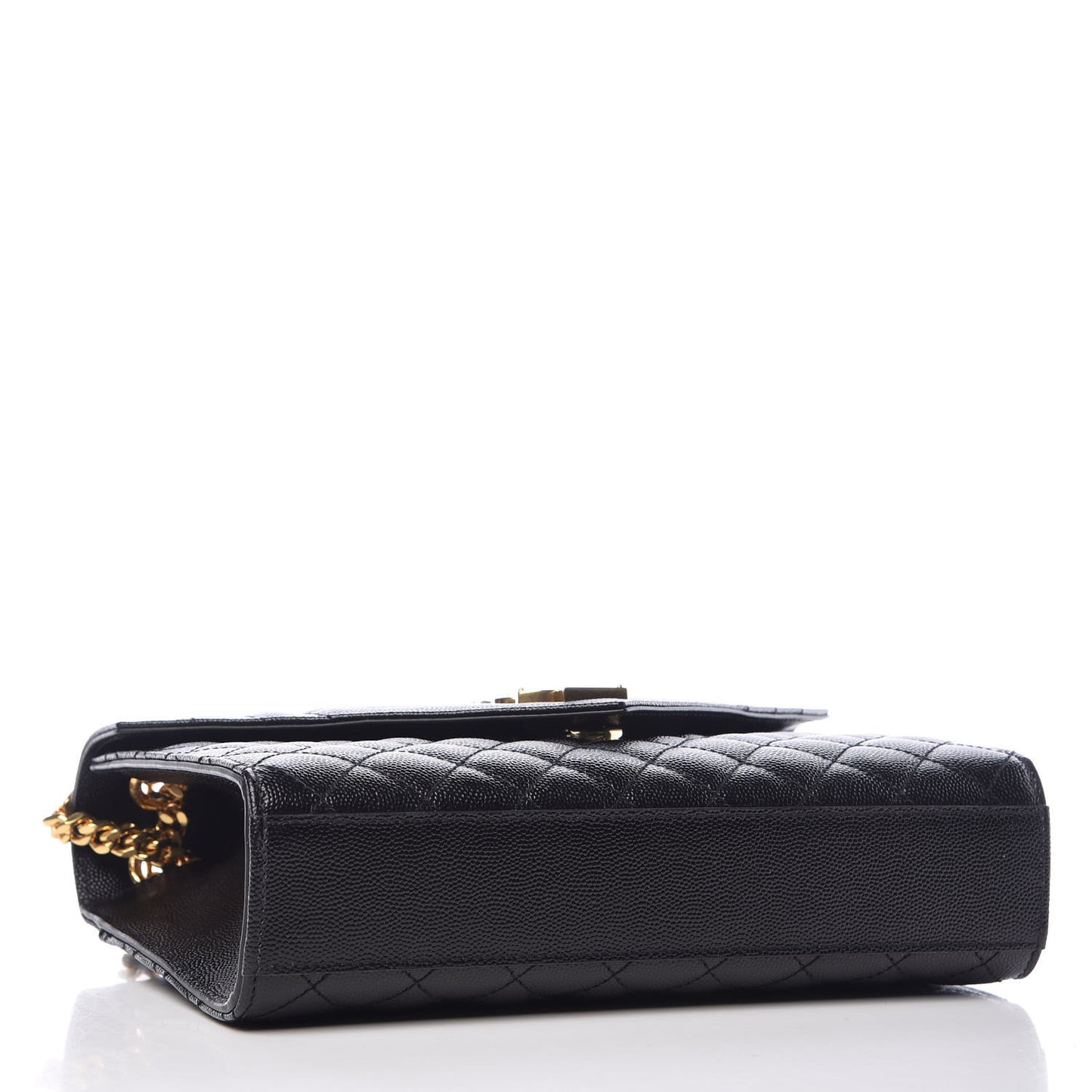 Grain De Poudre Textured Mixed Matelasse Triquilt Medium Monogram Satchel Black