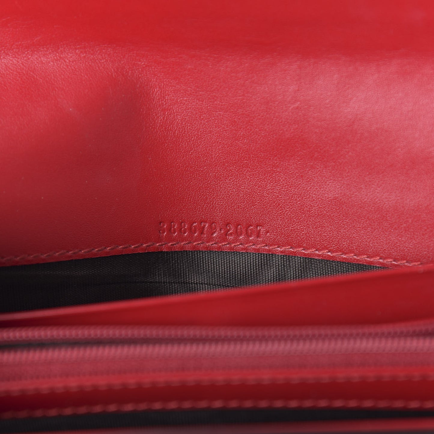 Guccissima Bow Continental Wallet Hibiscus Red