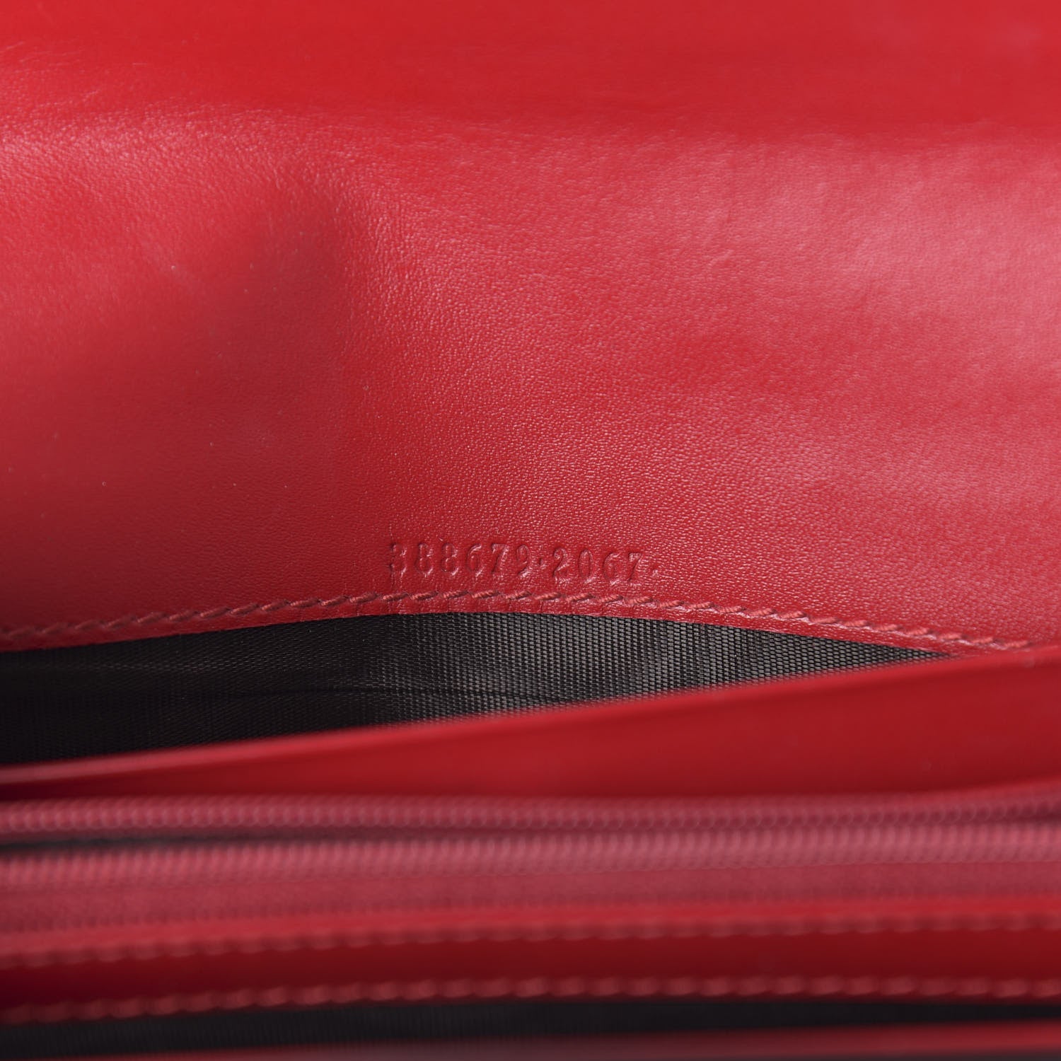 Gucci Guccissima Bow Continental Wallet Hibiscus Red 9 of 11