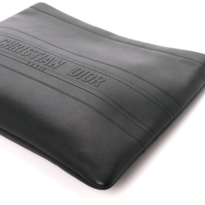 Christian Dior Calfskin Medium Diordouble Zip Pouch Black 10 of 10