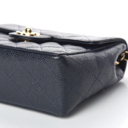 Chanel Caviar Quilted Mini Square Flap Navy 7 of 11