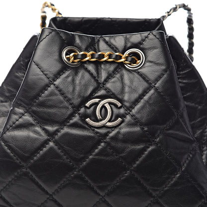 Chanel Aged Calfskin Quilted Small Gabrielle Backpack Black 10 of 10
