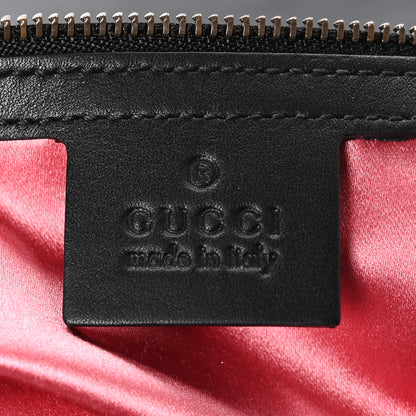 Gucci Calfskin Matelasse Small GG Marmont Shoulder Bag Black White 6 of 11