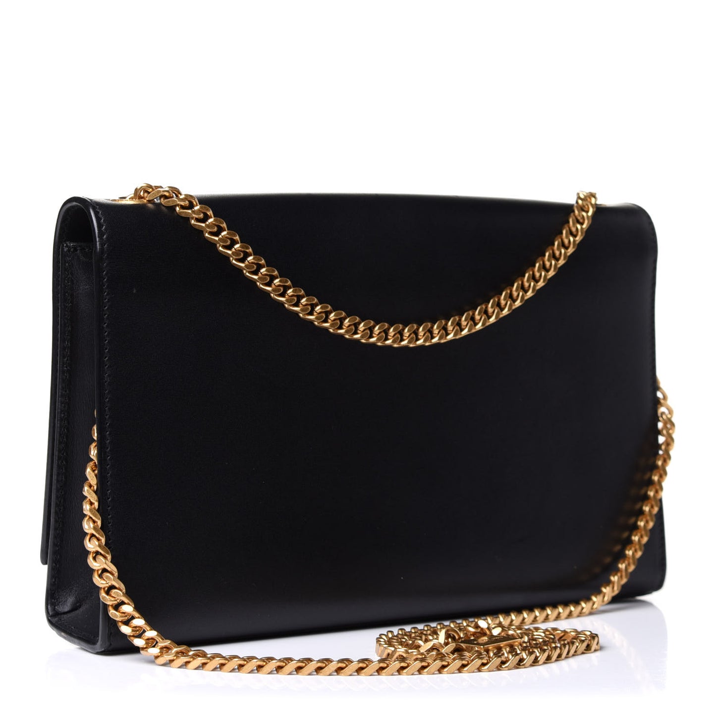 Smooth Calfskin Medium Classic Monogram Kate Tassel Satchel Black