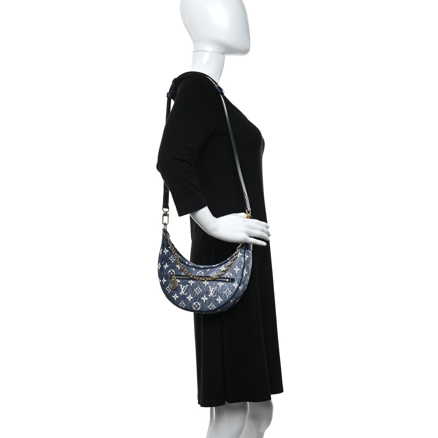 Louis Vuitton Monogram Jacquard Denim Loop Bleu 3 of 8
