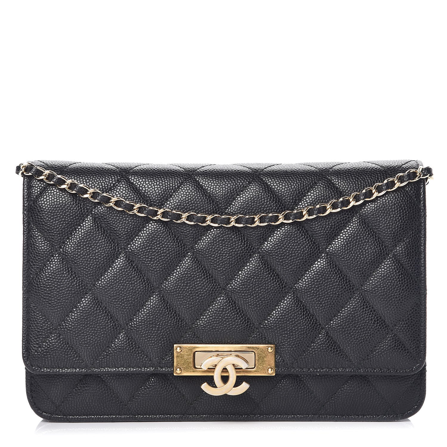 Chanel Caviar Quilted Golden Class Wallet On Chain WOC Black 1 of 8