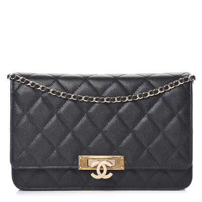 Chanel Caviar Quilted Golden Class Wallet On Chain WOC Black 1 of 8
