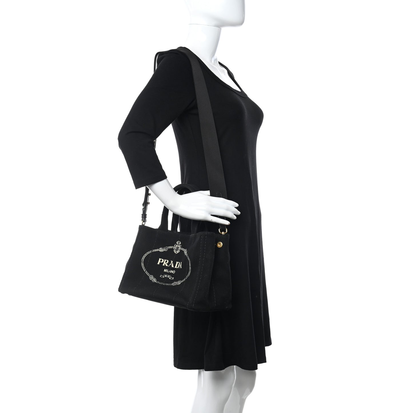 Canapa Small Logo Tote Black Talco