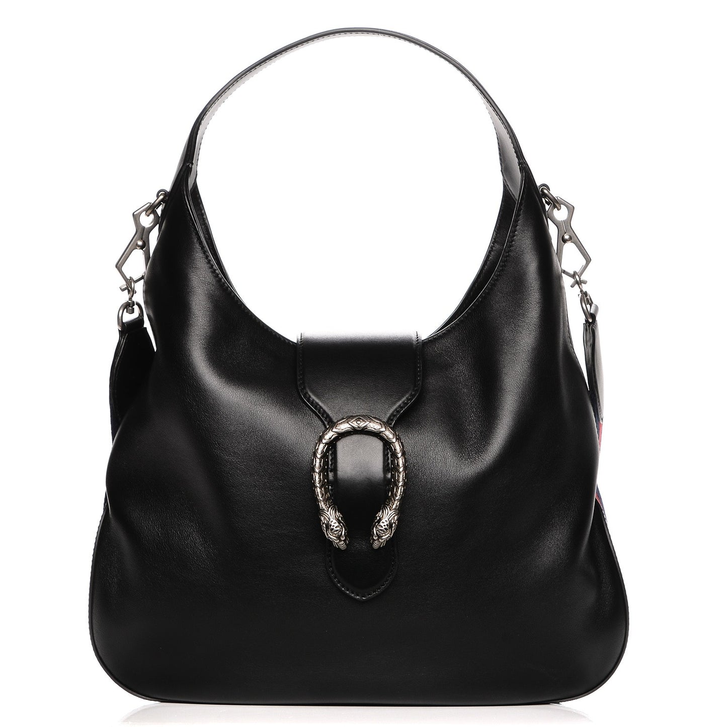Calfskin Web Medium Dionysus Hobo Black