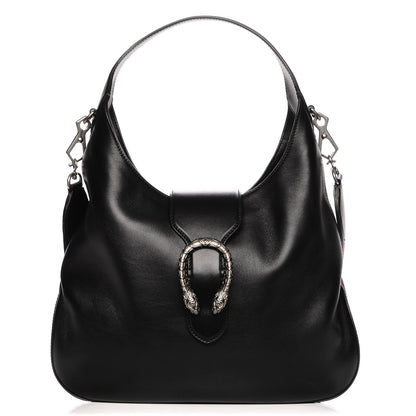 Gucci Calfskin Web Medium Dionysus Hobo Black 1 of 8