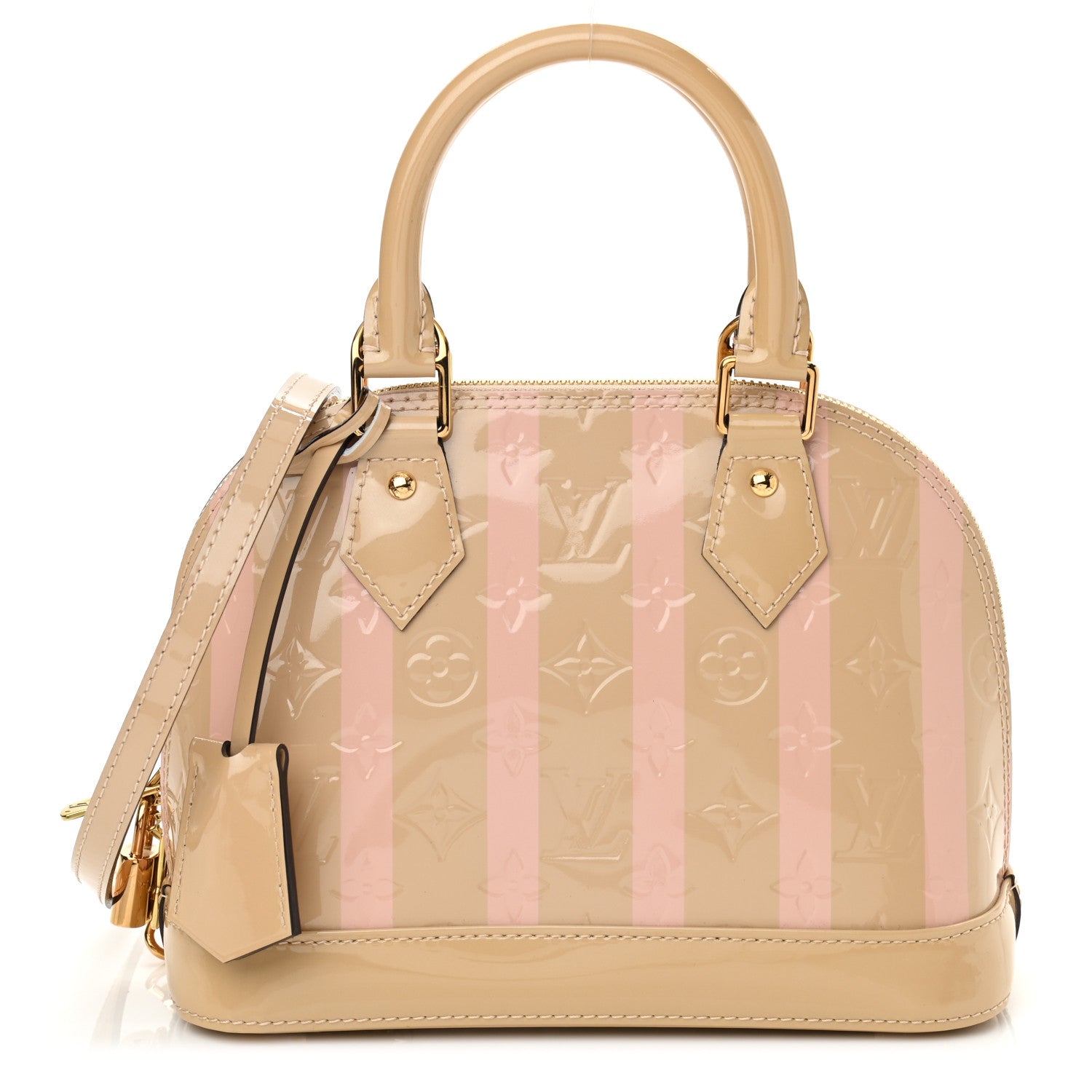 Louis Vuitton Vernis Rayures Alma BB Dune 1 of 10