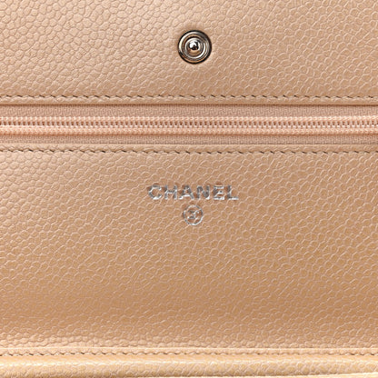 Chanel Caviar Quilted Wallet On Chain WOC Beige 6 of 16
