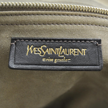 Saint Laurent Suede Crocodile Embossed Large Muse Two Beige 9 of 11