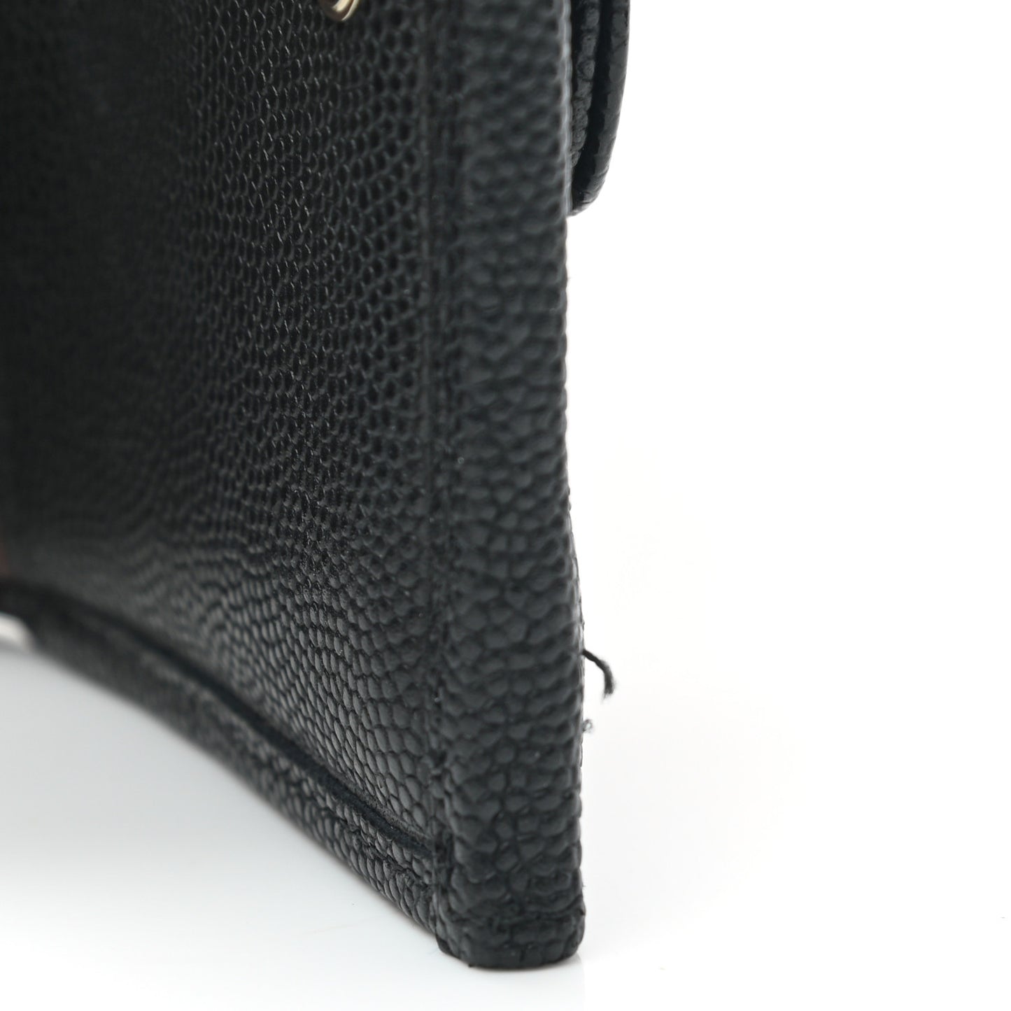 Caviar Quilted Double Flap Wallet Black