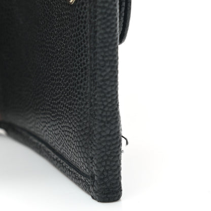 Chanel Caviar Quilted Double Flap Wallet Black 6 of 9