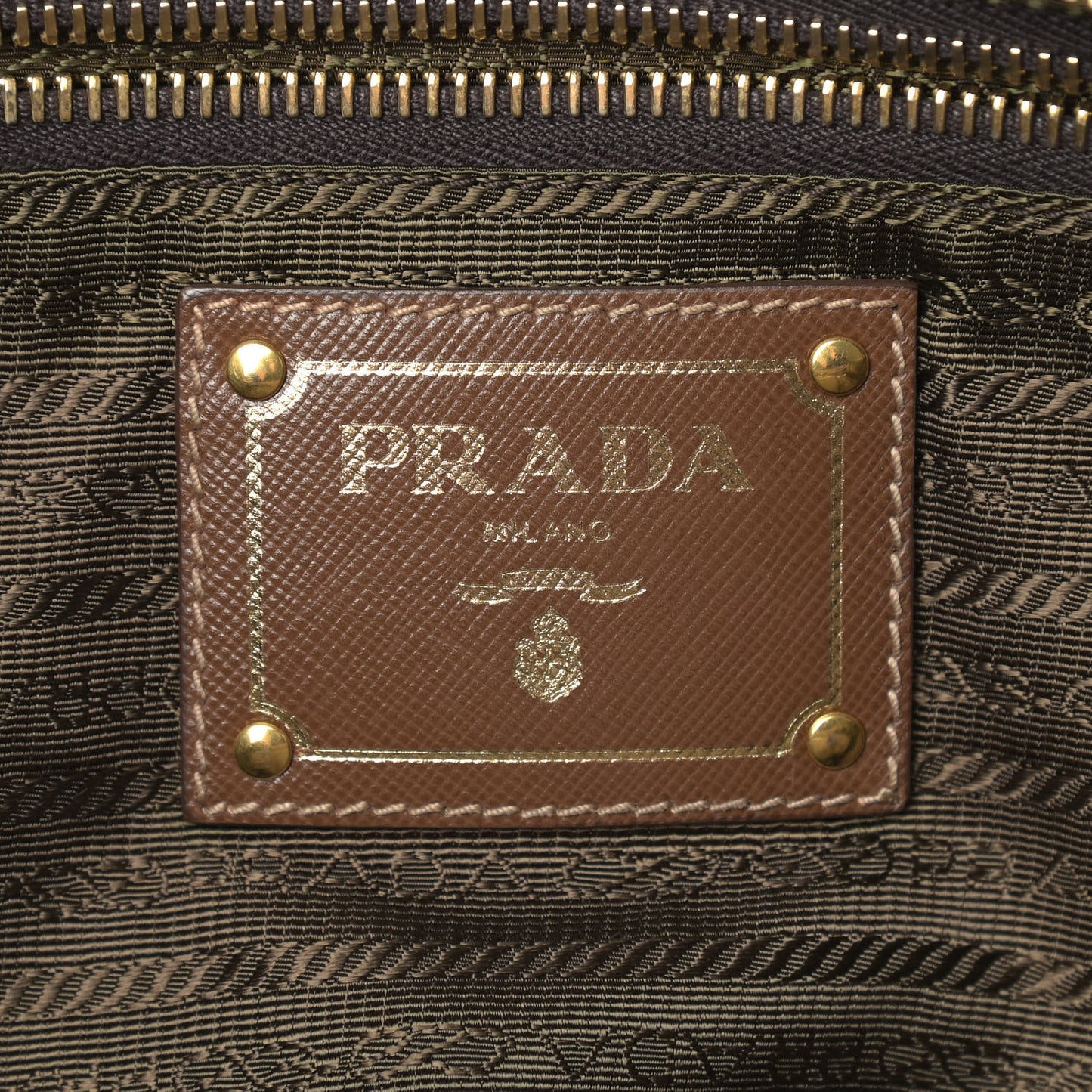 Tessuto Nylon Saffiano Jacquard Logo Tote Rovere
