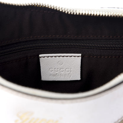 Gucci Monogram Medium D Gold Ring Hobo White 7 of 9