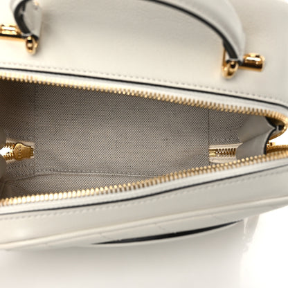 Gucci Sakai Be Green Calfskin Diagonal Stitched Blondie Top Handle Bag Mystic White 5 of 8