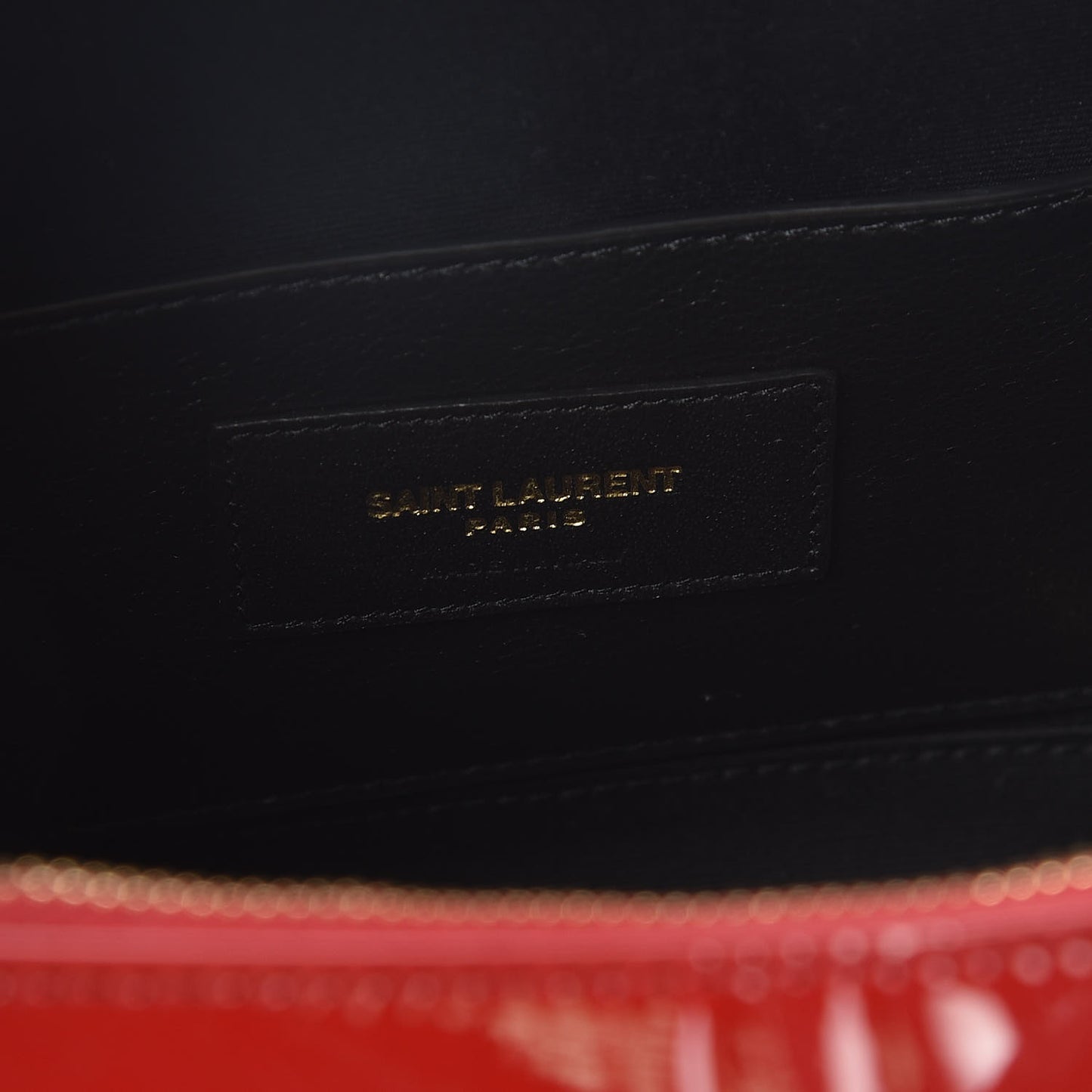Patent Matelasse Vicky Monogram Belt Bag Red