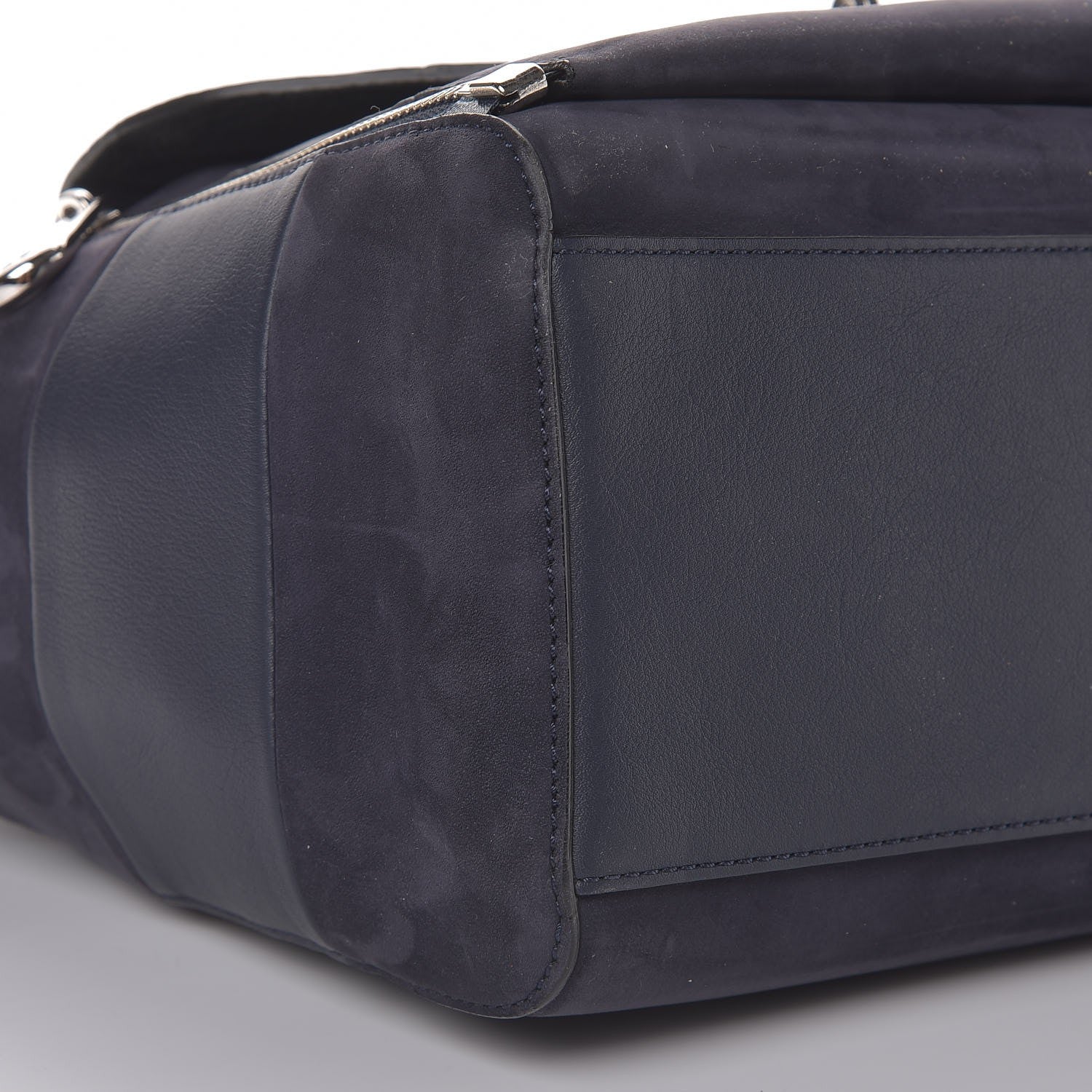 Mulberry Silky Calf Nubuck Stripe Small Willow Tote Midnight Blue 9 of 10