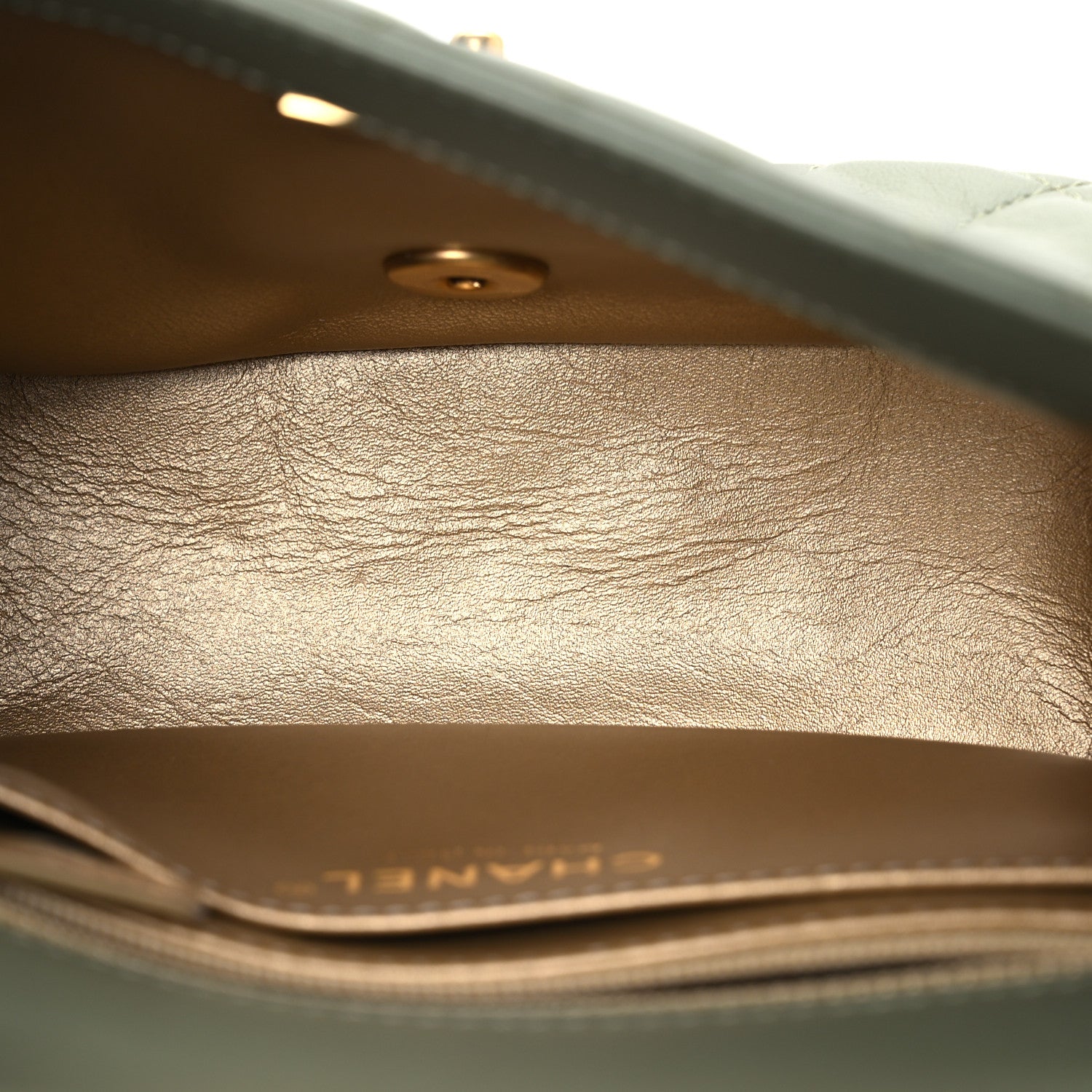 Chanel Lambskin Quilted Mini Pearl Crush Flap Green 5 of 12