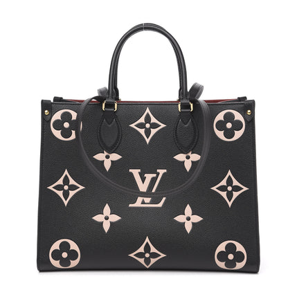 Louis Vuitton Empreinte Monogram Giant Onthego MM Black Beige 1 of 8