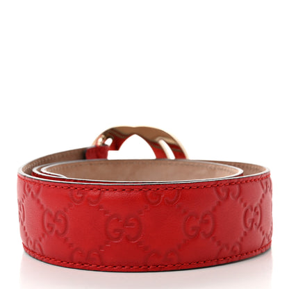 Gucci Guccissima Interlocking G Belt 75 30 Red 2 of 5