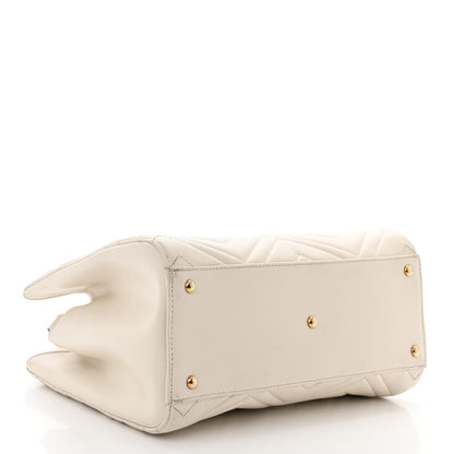 Gucci Calfskin Matelasse Small GG Marmont Tote White 4 of 17