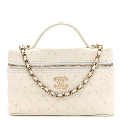 Chanel Caviar Quilted Trendy Handle Slim Vanity Ecru 1 of 10
